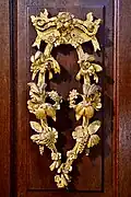 18th century wood carving in chancel
