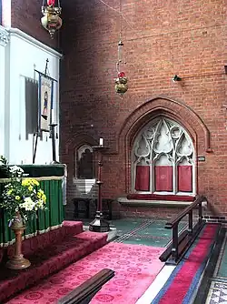 Early 20th-century sedilia, St Mellitus Church, Hanwell, London W7