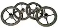 Bronze wheels from Stade, Germany, c. 1000 BC