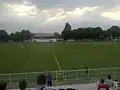 View on football pitch from east stand of Čukarički Stadium, September 2012