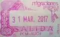Exit stamp