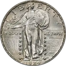 Standing Liberty quarter, 1924