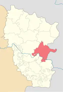 Location of Stanytsia-Luhanska Raion