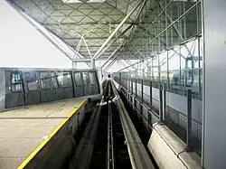 London Stansted Airport people mover, showing rail switch