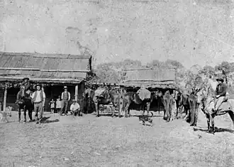 Drovers at Auburn Station, circa 1900