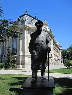 Statue of Winston Churchill near the Petit Palais (Small palace) in Paris, France.