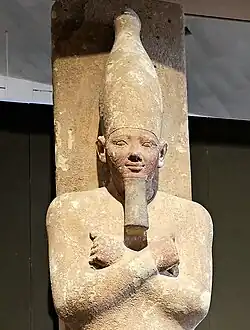 Osiride statue of Senusret I wearing the Hedjet