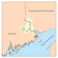 St. Croix River with modern borders.