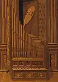 A pipe organ and a lyre