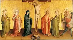Crucifixion with Saints, 107.5 x 190.3&nbsp;cm. Alte Pinakothek, Munich