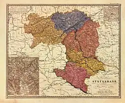 Map of the Duchy of Styria from 1850 to 1910