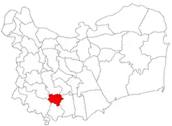 Location in Tulcea County