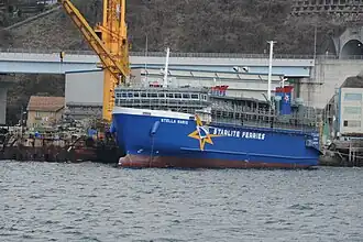 MV Stella Maris under construction in Japan in 2019.