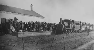 Stevenson tank locomotive No. 3 with train near Xugezhuang station c. 1882