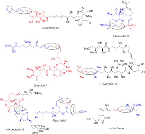 A variety of total syntheses which make use of the Stille reaction