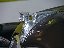 Hood ornament depicting the griffin of Pomerania.