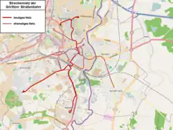 Görlitz tramway network, November 2012.