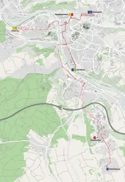 Würzburg tramway network, 2012.