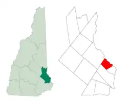Location in Strafford County, New Hampshire
