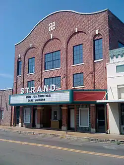 The historic Strand Theatre in Louisville, Mississippi