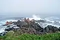 A Russian ship abandoned after being stranded off Cape Nosappu Lighthouse (August 2009)