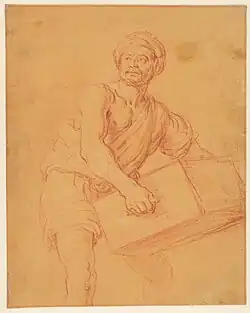 Man carrying a wooden box or chest, 1625