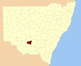 Location in New South Wales