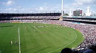 Oval shaped stadium