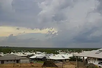 Looking over the suburb of Farrar