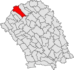Location in Botoșani County