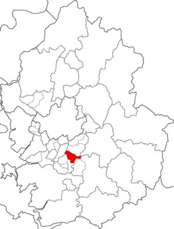 Map of Gyeonggi highlighting Suji District.