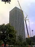 the building during the final extension (2007)