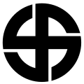 The broken sun cross used by the German Faith Movement and the 5th SS Panzer Division, also used by the Thule Society[24]