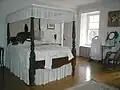Traditional laced bed skirt, Sunbury, England
