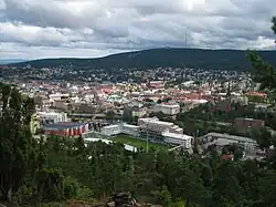 Panorama view of downtown Sundsvall, 2010