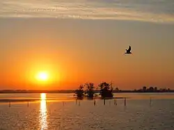Sunrise at De Leyen lake