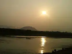 Sunset on river Sarada near Anakapalli in Visakhapatnam District