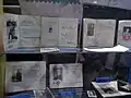 Collection of old Finnish passports displayed by the Ministry of Foreign Affairs
