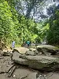 Entrance to the waterfall