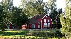Svanskog station house, currently a railway museum for the Svanskog Line.