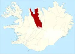 Location of Skagafjörður municipality
