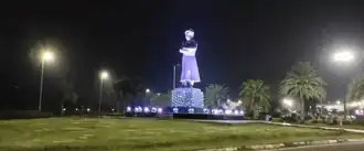 Swami Vivekananda's statue at the airport