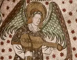 Nyckelharpa fresco, Tolfta Church, Uppland, Sweden (1460–1525)