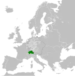 Location of Swiss Confederacy