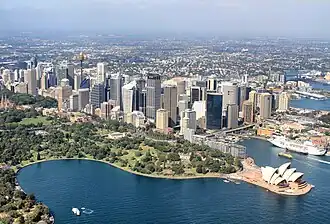 Sydney CBD from the air, 2014