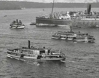 In the 1920s leaving Circular Quay