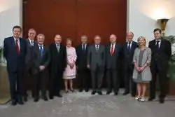 The Mayors of the Coteaux and Val de Seine Joint Association- Eric Berdoati on the far right.