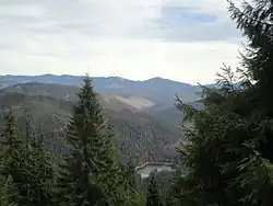 View of the lake from the mountain