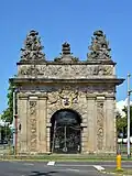 The south façade.
