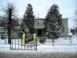 The village's school building